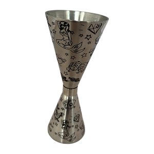 Doseur jigger Tiki gravé 3/6 cl