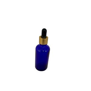 Pipette à bitter en verre bleu