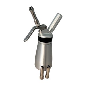 siphon en aluminium, avec poignée en silicone, 250ml